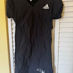 Adidas Charcoal V-Neck Sports Top